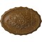 Ekena Millwork Oxford Ceiling Medallion, Hand-Painted Smokey Topaz Crackle, 16 7/8"W x 11 3/4"H x 1 1/2"P CM16OXSTC - alternate 1